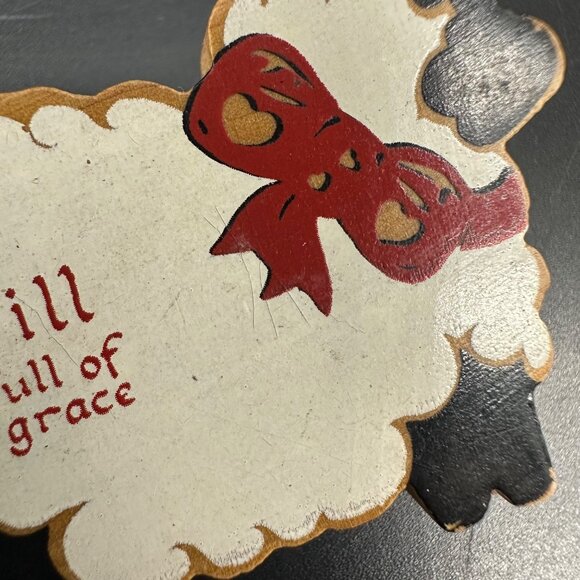 Jill Personalized Jewelry Set Full Of Grace Sheep Brooch Beaded Necklace Vintage - Picture 6 of 11